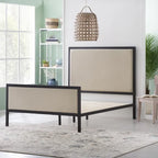 New Heights Clarke Metal and Upholstered Bed