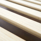 Priage by Zinus Black Steel Platform Bedframe w/ Grey Fabric Headboard