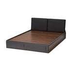 Contemporary Queen Size Platform Storage Bed