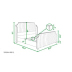 Addison King Channel Tufted Panel Bed Frame