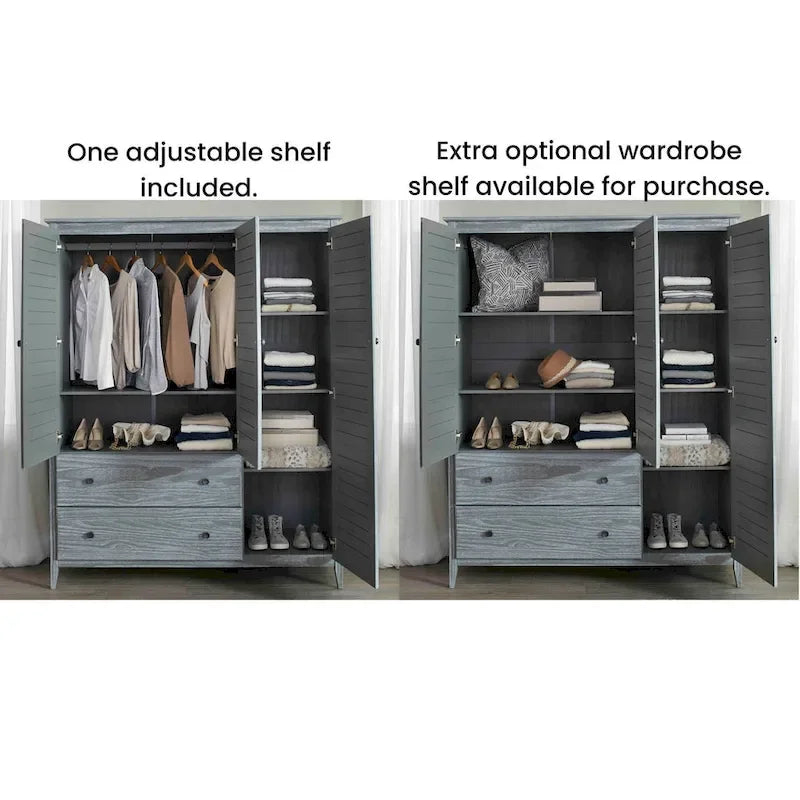 Grain Wood Furniture Greenport Solid Wood 3-door Armoire