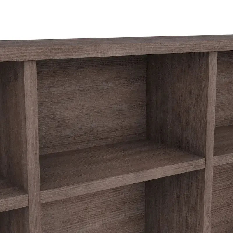 DH BASIC Transitional 6-Shelf Bookcase Headboard by Denhour