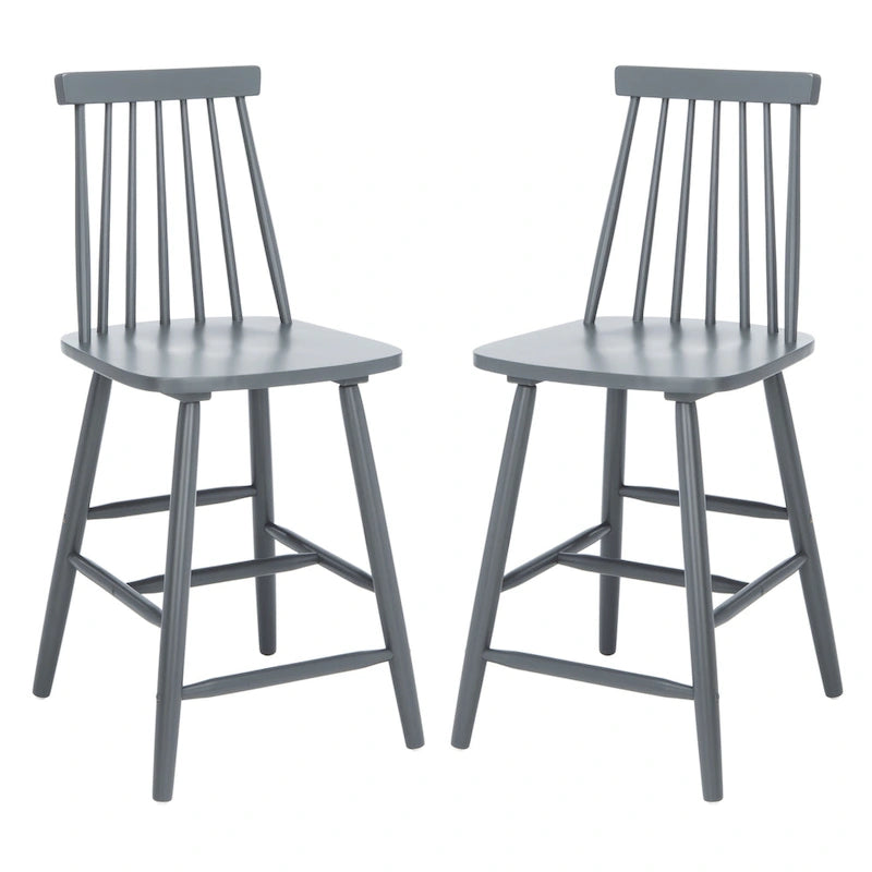 SAFAVIEH Zillah 24-inch Spindle Farmhouse Counter Stool (Set of 2) - 17.7 x 20.5 x 39.1 - 18Wx21Dx39H