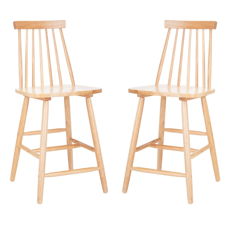 SAFAVIEH Zillah 24-inch Spindle Farmhouse Counter Stool (Set of 2) - 17.7 x 20.5 x 39.1 - 18Wx21Dx39H