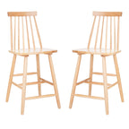 SAFAVIEH Zillah 24-inch Spindle Farmhouse Counter Stool (Set of 2) - 17.7 x 20.5 x 39.1 - 18Wx21Dx39H