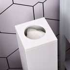 HomCom Vertical White Bathroom Storage Cabinet - 7.75*7.75*25.75