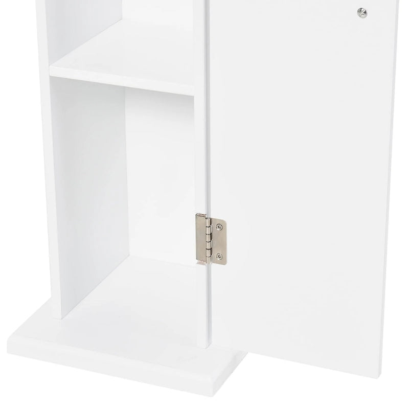 HomCom Vertical White Bathroom Storage Cabinet - 7.75*7.75*25.75