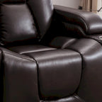 Power Leather Recliner Chair Home Theater Seating Soft