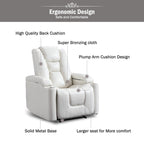 Power Leather Recliner Chair Home Theater Seating Soft