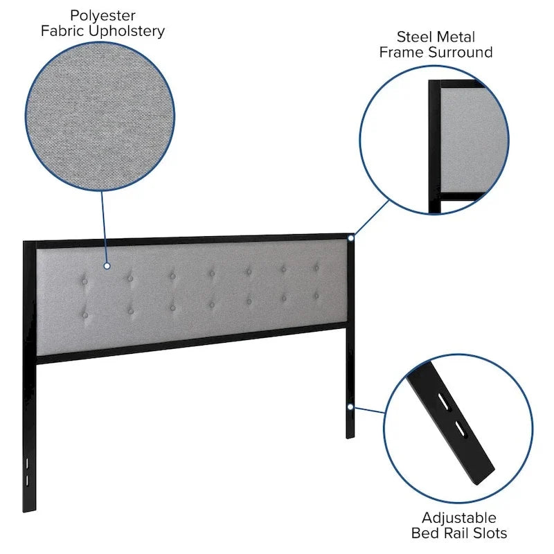 Metal Tufted Upholstered Headboard - Modern Headboard