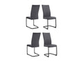 Artvivrestore - Set of 4 anthracite velvet chairs 87408USFD