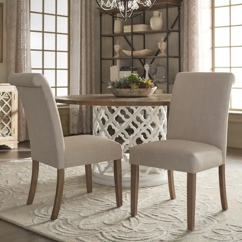 Potomac Slipcovered Rolled Back Parsons Chairs (Set of 2) by iNSPIRE Q Artisan