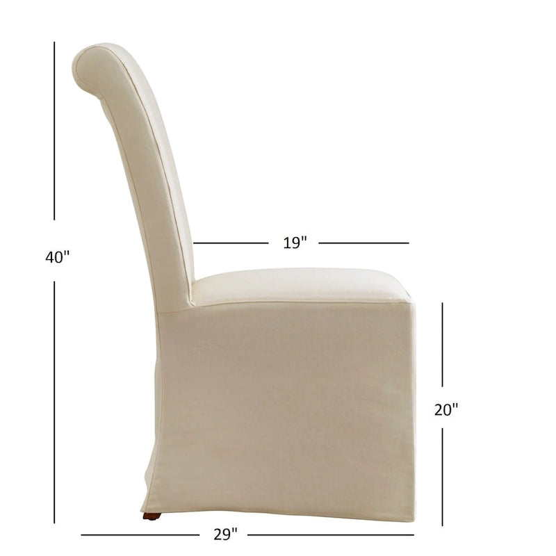 Potomac Slipcovered Rolled Back Parsons Chairs (Set of 2) by iNSPIRE Q Artisan