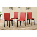 Roundhill Furniture Citico Metal Faux Marble Top 5-piece Dinette Set