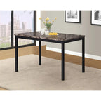 Roundhill Furniture Citico Metal Faux Marble Top 5-piece Dinette Set
