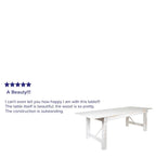 8' x 40 Rectangular Antique Rustic Solid Pine Folding Farm Table - 96D x 40W x 30H