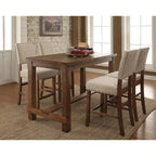 Furniture of America Tays Rustic Brown 60-inch Solid Wood Counter Height Table