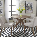 Space Savers Satin Walnut Round Pedestal Table