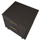 Manhattan Comfort Granville Mid Century Solid Wood 2 Drawer Nightstand Set of 2