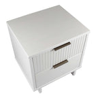 Manhattan Comfort Granville Mid Century Solid Wood 2 Drawer Nightstand Set of 2