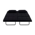 Sleeper Chair Bed, 4 In 1 Multi-Function Convertible Ottoman Bed, Breathable Linen Bed Chair, Convertible Sofa Bed