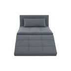Sleeper Chair Bed, 4 In 1 Multi-Function Convertible Ottoman Bed, Breathable Linen Bed Chair, Convertible Sofa Bed