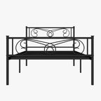 Bed Frame with Storage, with Vintage Pattern Headboard and Footboard, Load Up to 800Lbs