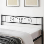 Bed Frame with Storage, with Vintage Pattern Headboard and Footboard, Load Up to 800Lbs
