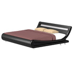 Moasis King Design Model PU Upholstered Led Bed Frame