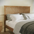 Solid Wood Platform Bed Frame with Headboard and Footboard