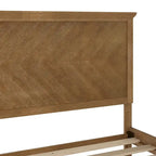 Solid Wood Platform Bed Frame with Headboard and Footboard