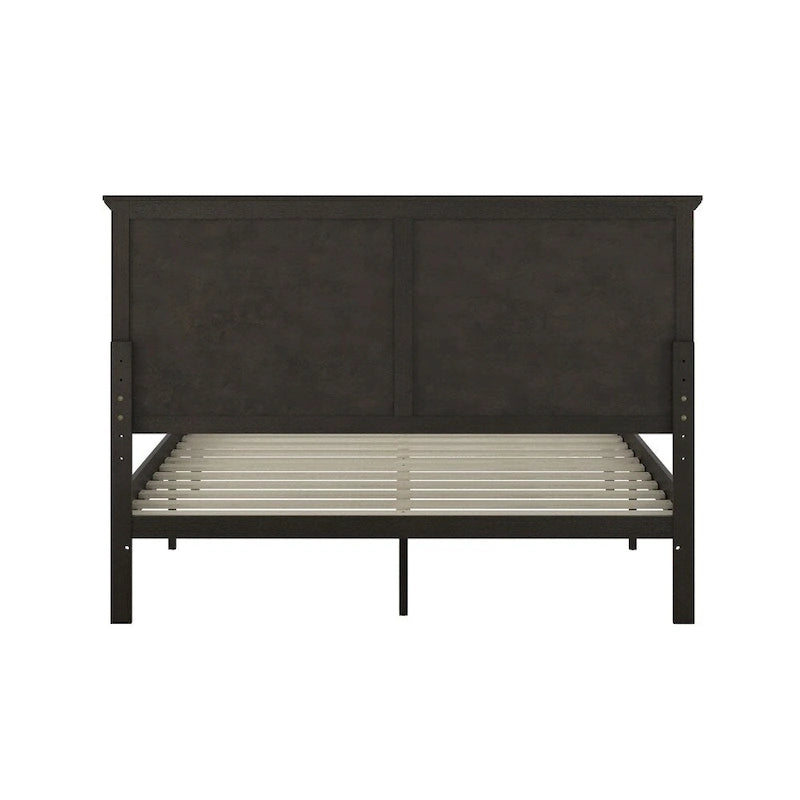 Solid Wood Platform Bed Frame with Headboard and Footboard