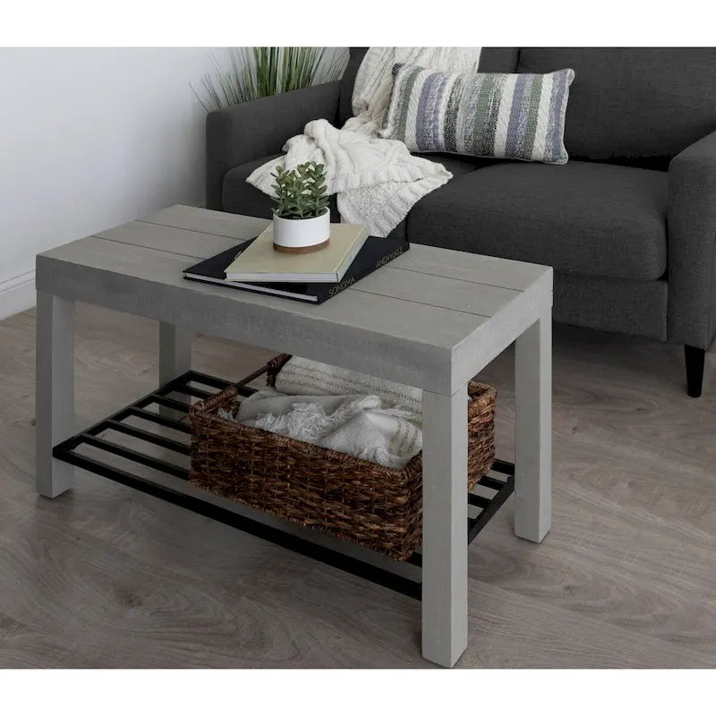 Kate and Laurel Jeran Farmhouse Entryway Bench