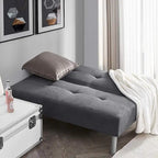 College Mini-Futon - Steel Gray by DormCo