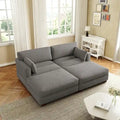 Modern Corduroy Sectional Sofa With Armrest Cushions