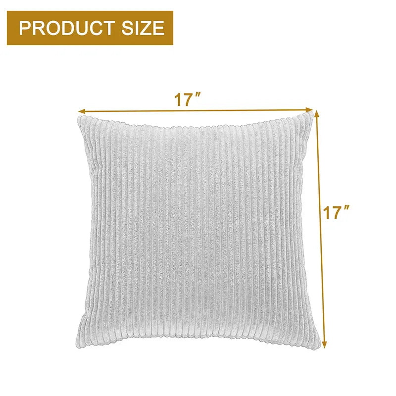 Modern Corduroy Sectional Sofa With Armrest Cushions