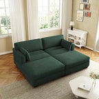 Modern Corduroy Sectional Sofa With Armrest Cushions