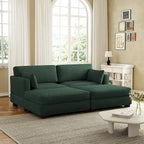 Modern Corduroy Sectional Sofa With Armrest Cushions