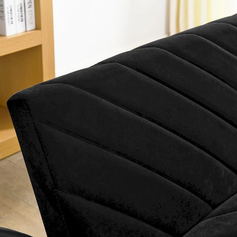 87 Velvet Convertible Folding Sofa Bed with Adjustable Armrests
