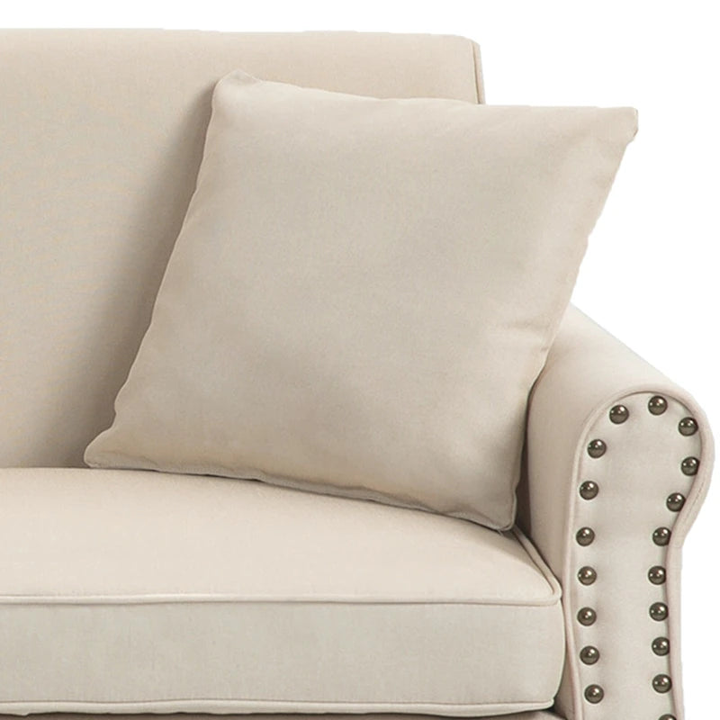 73 Sofa with Nailhead Trim Rolled Arms