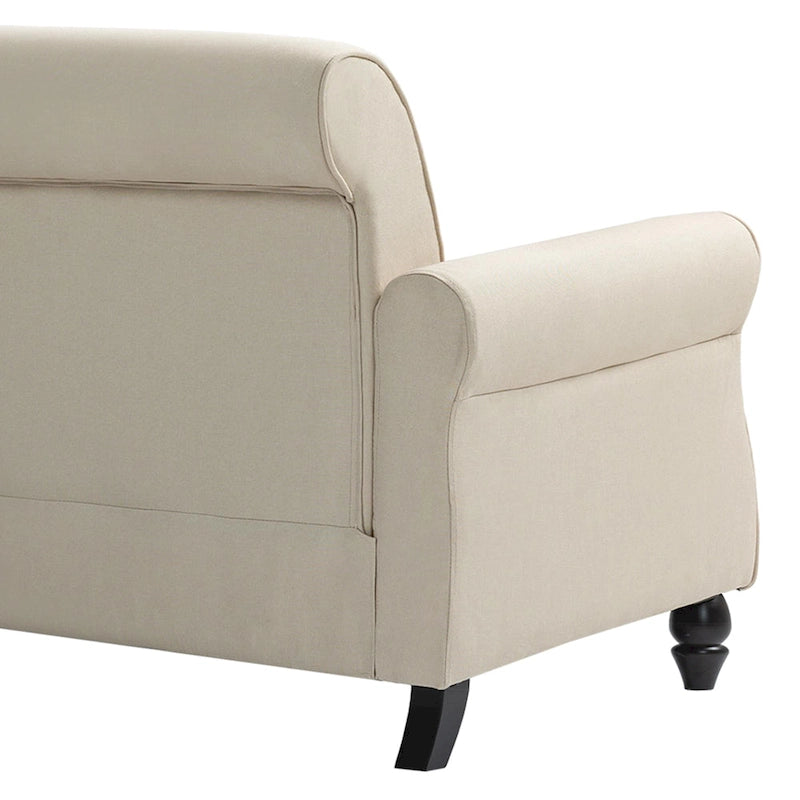 73 Sofa with Nailhead Trim Rolled Arms