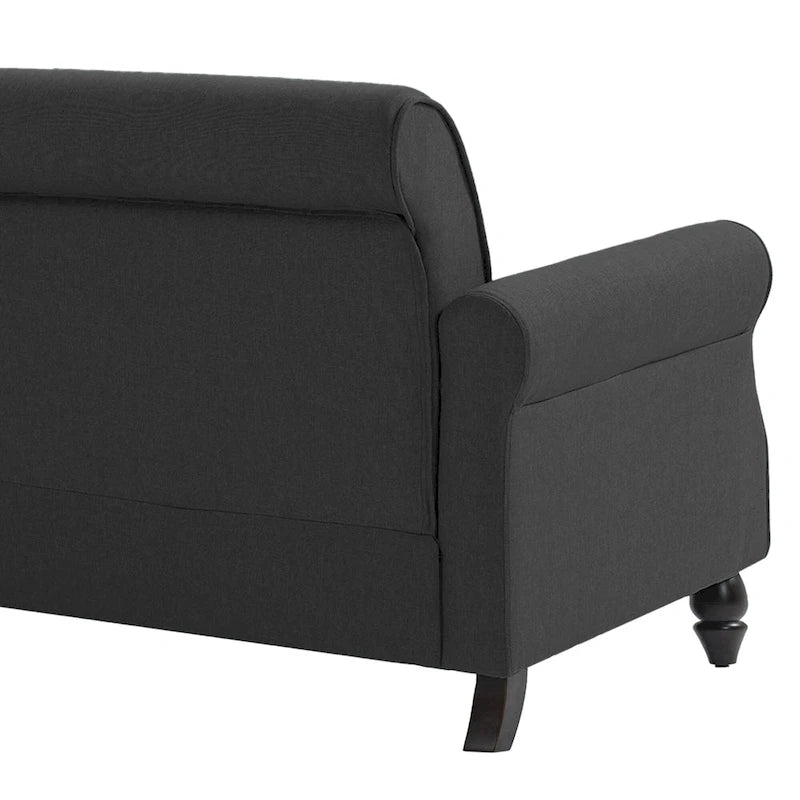 73 Sofa with Nailhead Trim Rolled Arms