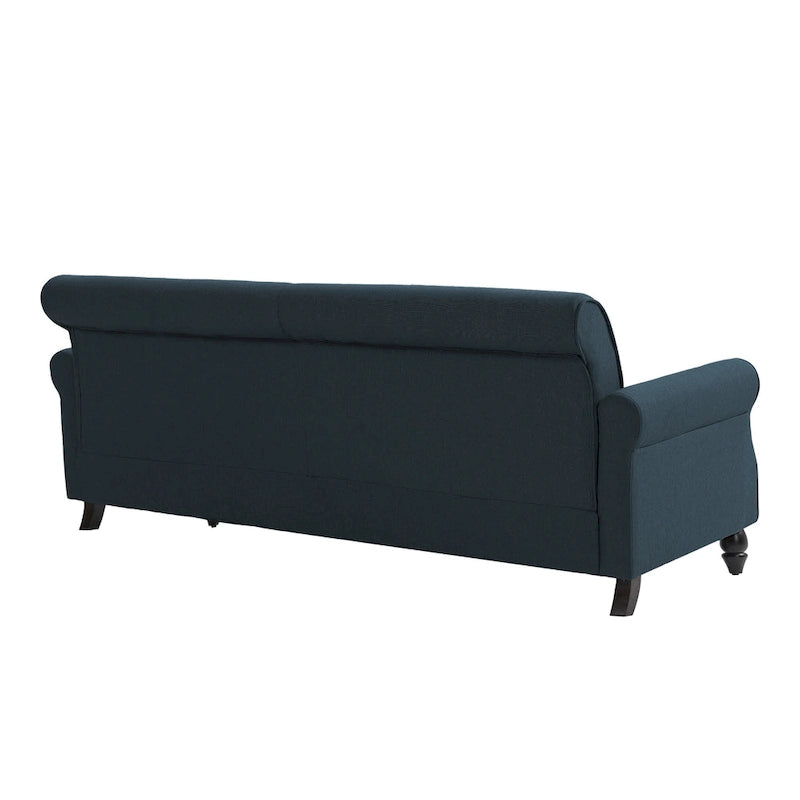 73 Sofa with Nailhead Trim Rolled Arms