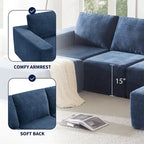 Modular U Shaped Sectional Sofa,Luxury Chenille Floor Couch Set