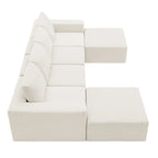 Modular U Shaped Sectional Sofa,Luxury Chenille Floor Couch Set