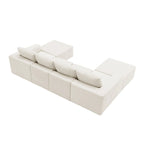 Modular U Shaped Sectional Sofa,Luxury Chenille Floor Couch Set
