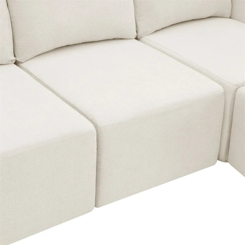 Modular U Shaped Sectional Sofa,Luxury Chenille Floor Couch Set
