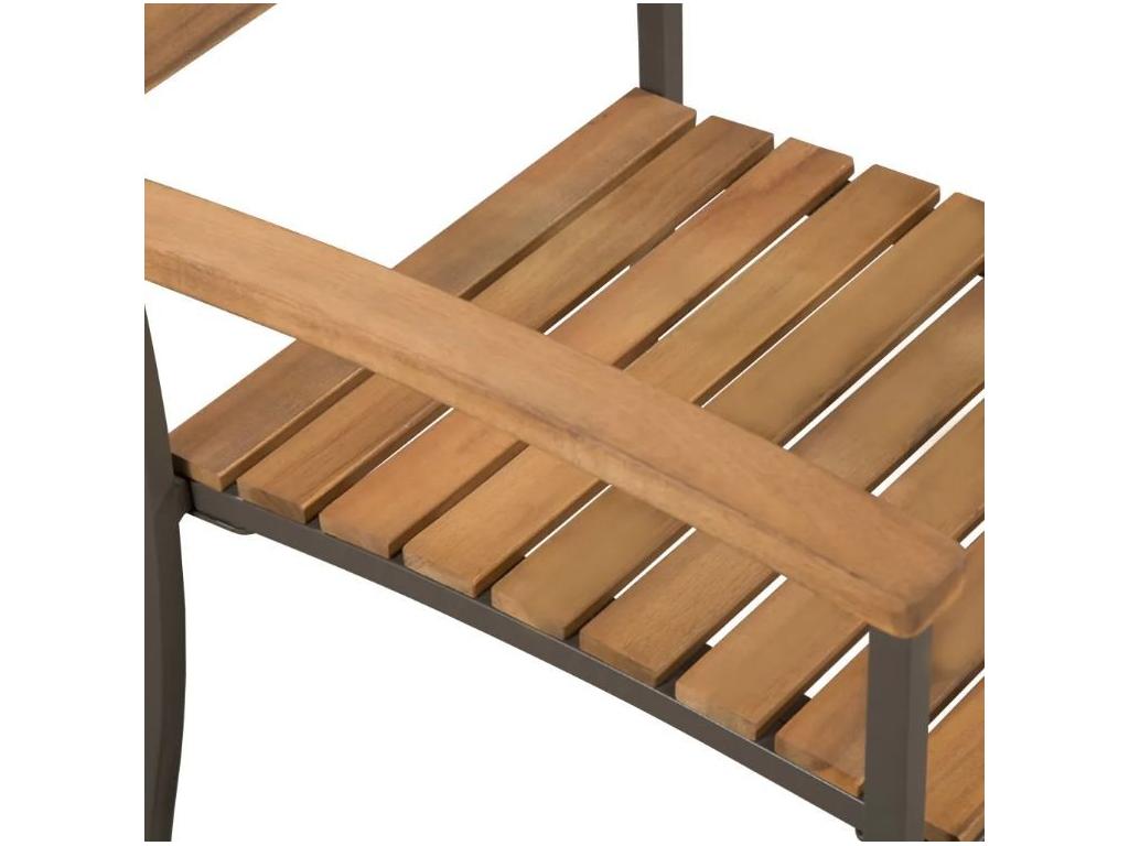 Square table and 4 garden chairs, Artvivrestore, light color, Artvivrestore 26720BFJG