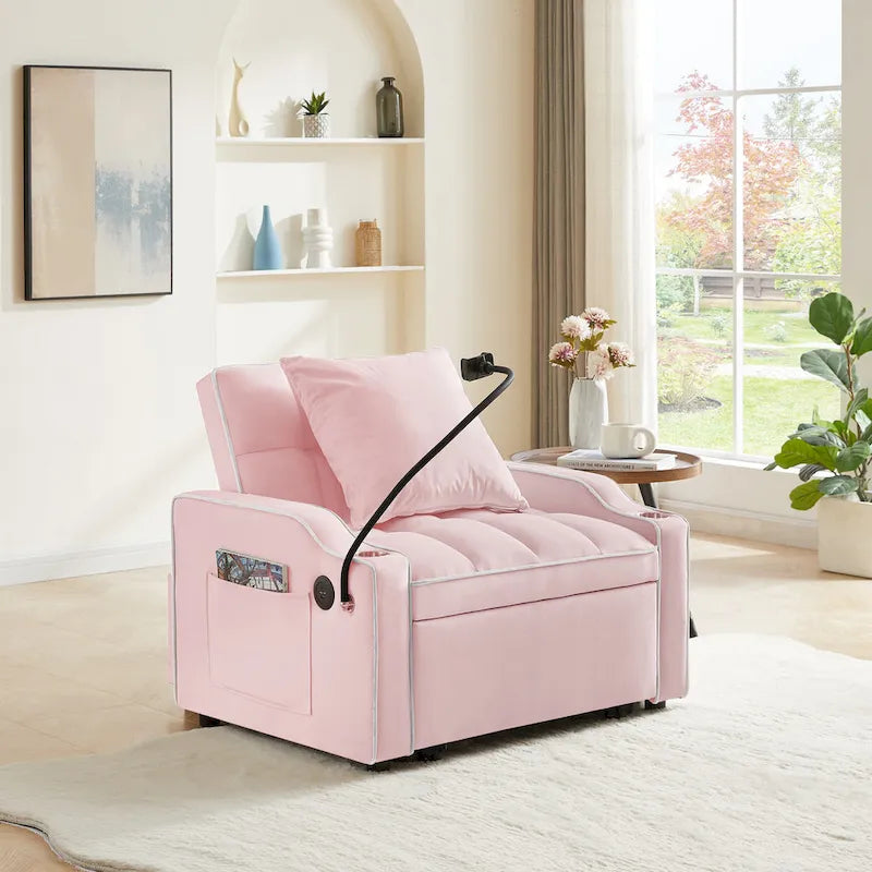 Convertible Sleeper Chair Sofa Bed Adjustable