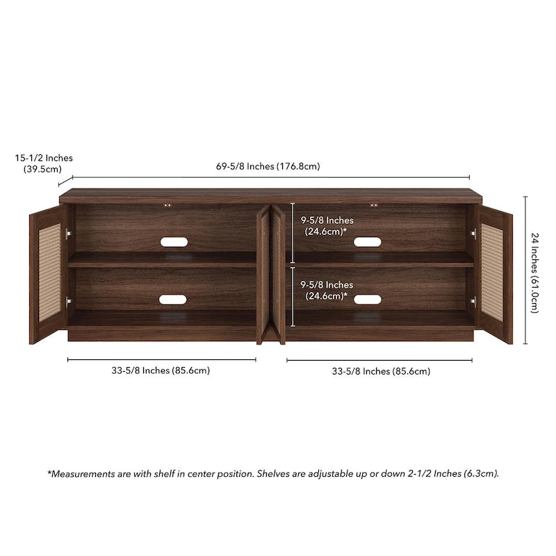 Pryce Rectangular TV Stand for TV's up to 78 - 70 Wide